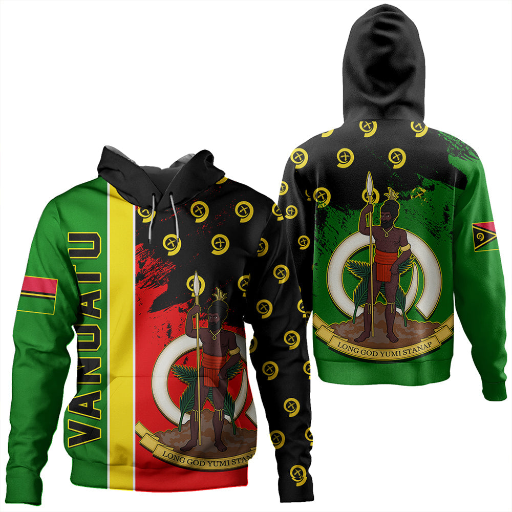 Vanuatu Flag Pattern Style Hoodie LT10 Yellow - Polynesian Pride