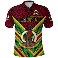 Vanuatu Special Independence Anniversary Polo Shirt Creative Style Red LT8 - Polynesian Pride