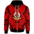 Vanuatu Zip Hoodie Classic Vignette Style Unisex Red - Polynesian Pride