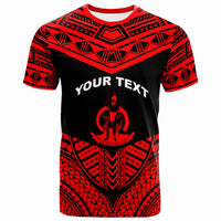 Vanuatu Custom T Shirt Tribal Pattern Cool Style Red Color Unisex Red - Polynesian Pride
