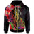 Vanuatu Zip Hoodie Tropical Hippie Style Unisex Black - Polynesian Pride