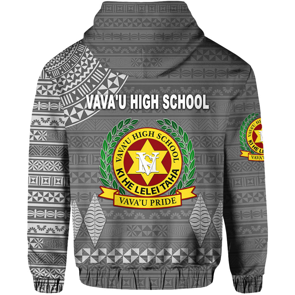 Tonga Vavau High School Hoodie Simple Style Full Grey LT8 - Polynesian Pride