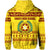 Vavau High School Christmas Zip Hoodie Simple Style Gold LT8 - Polynesian Pride