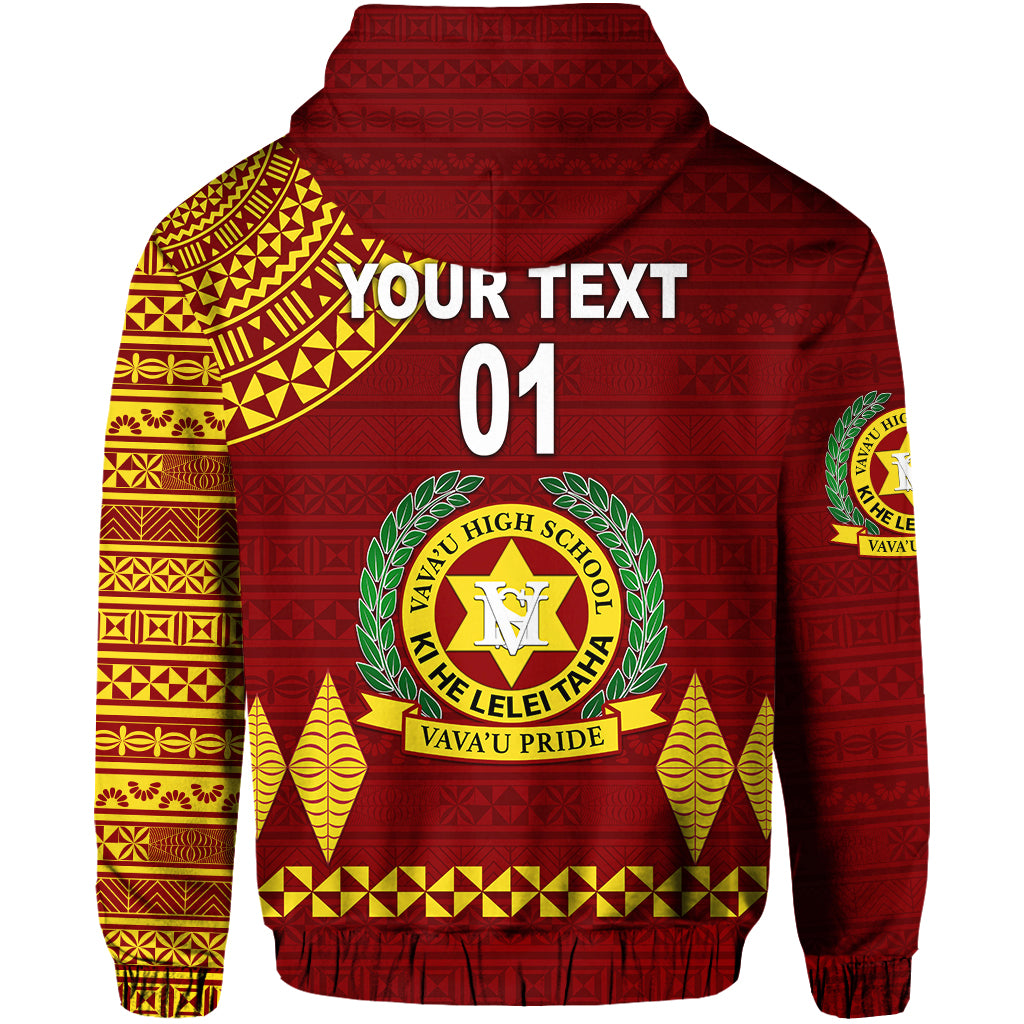 Custom Tonga Vavau High School Hoodie Simple Style Maroon, Custom Text and Number LT8 - Polynesian Pride