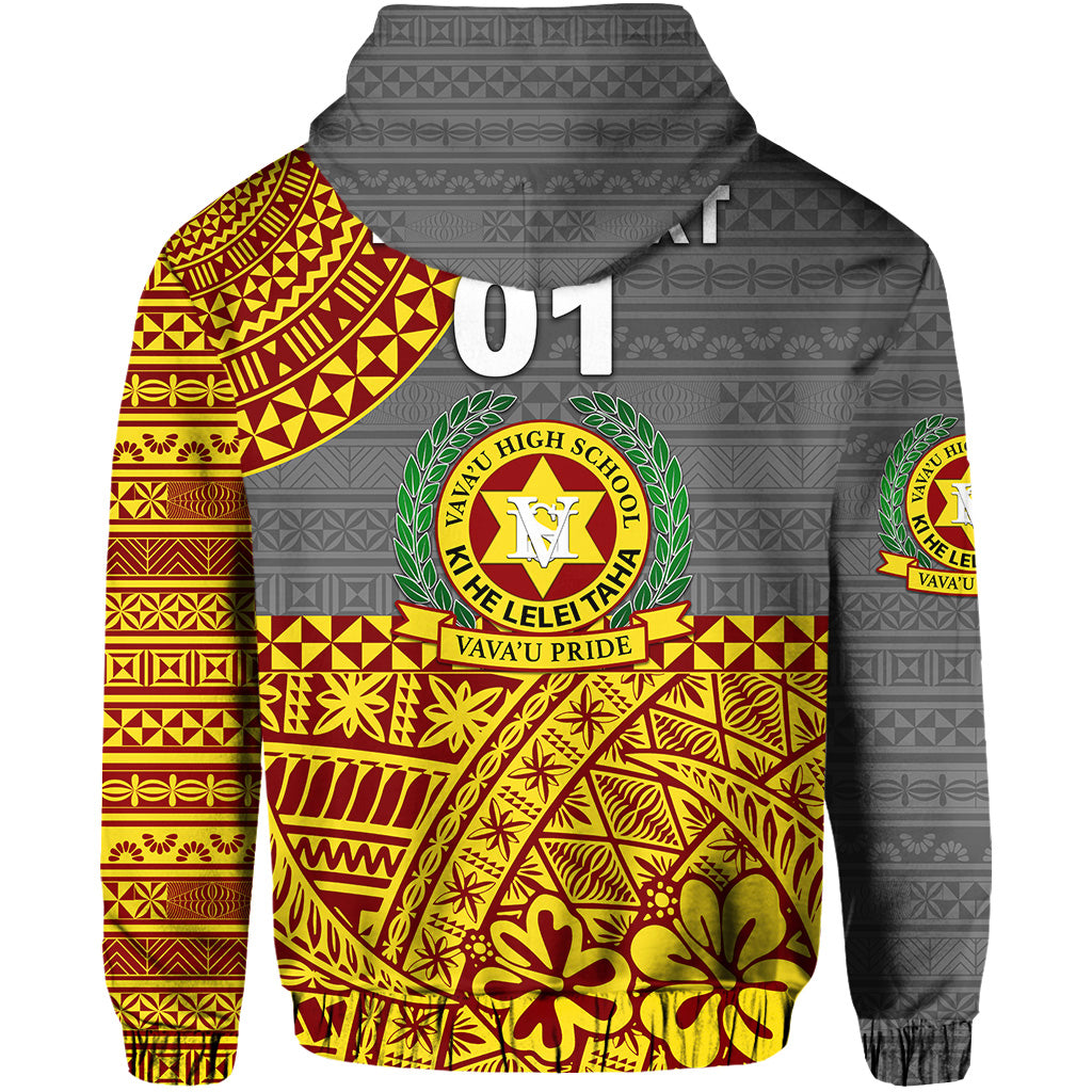 Custom Tonga Vavau High School Hoodie Kupesi Vibes Grey LT8 - Polynesian Pride