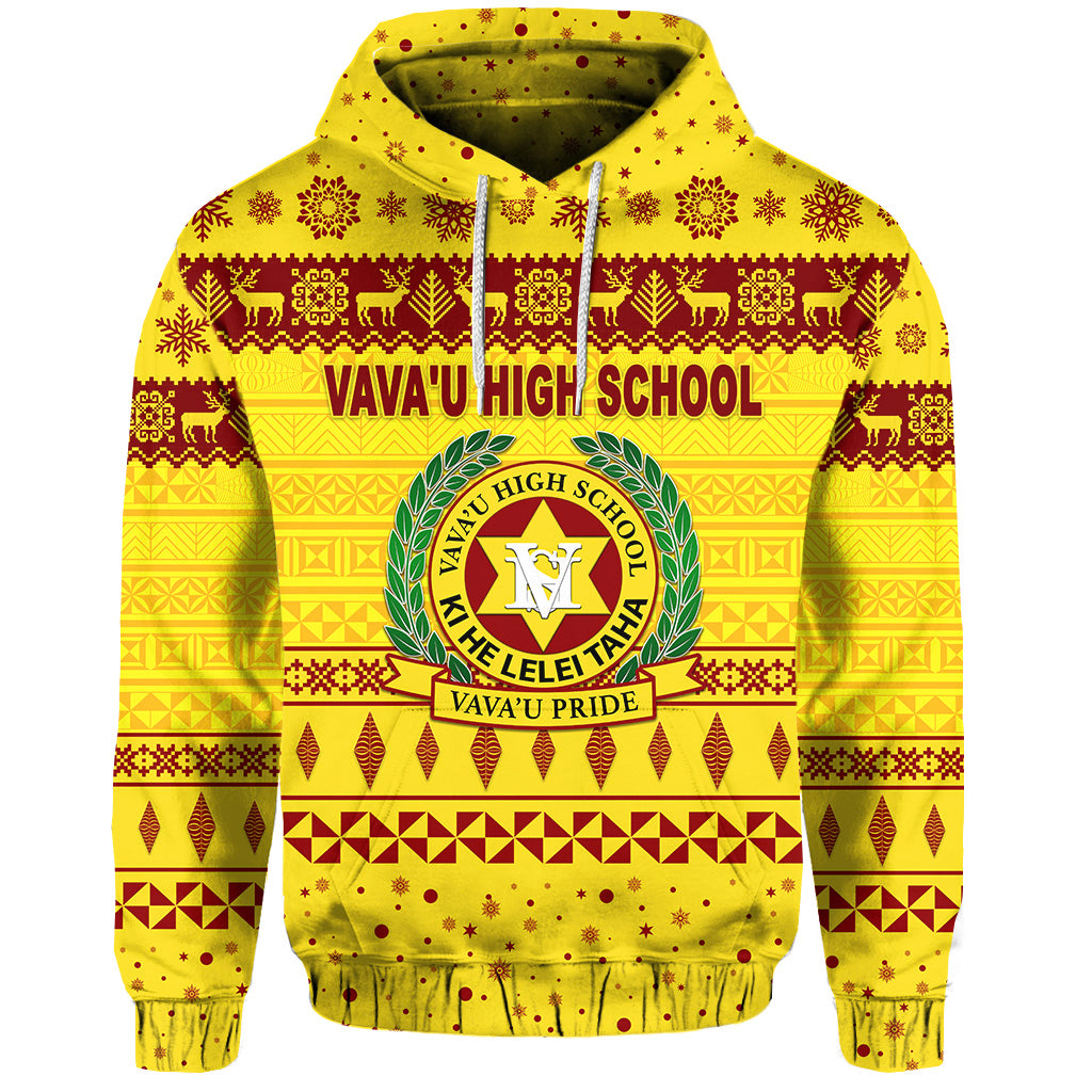 Custom Vavau High School Christmas Hoodie Simple Style Gold LT8 - Polynesian Pride