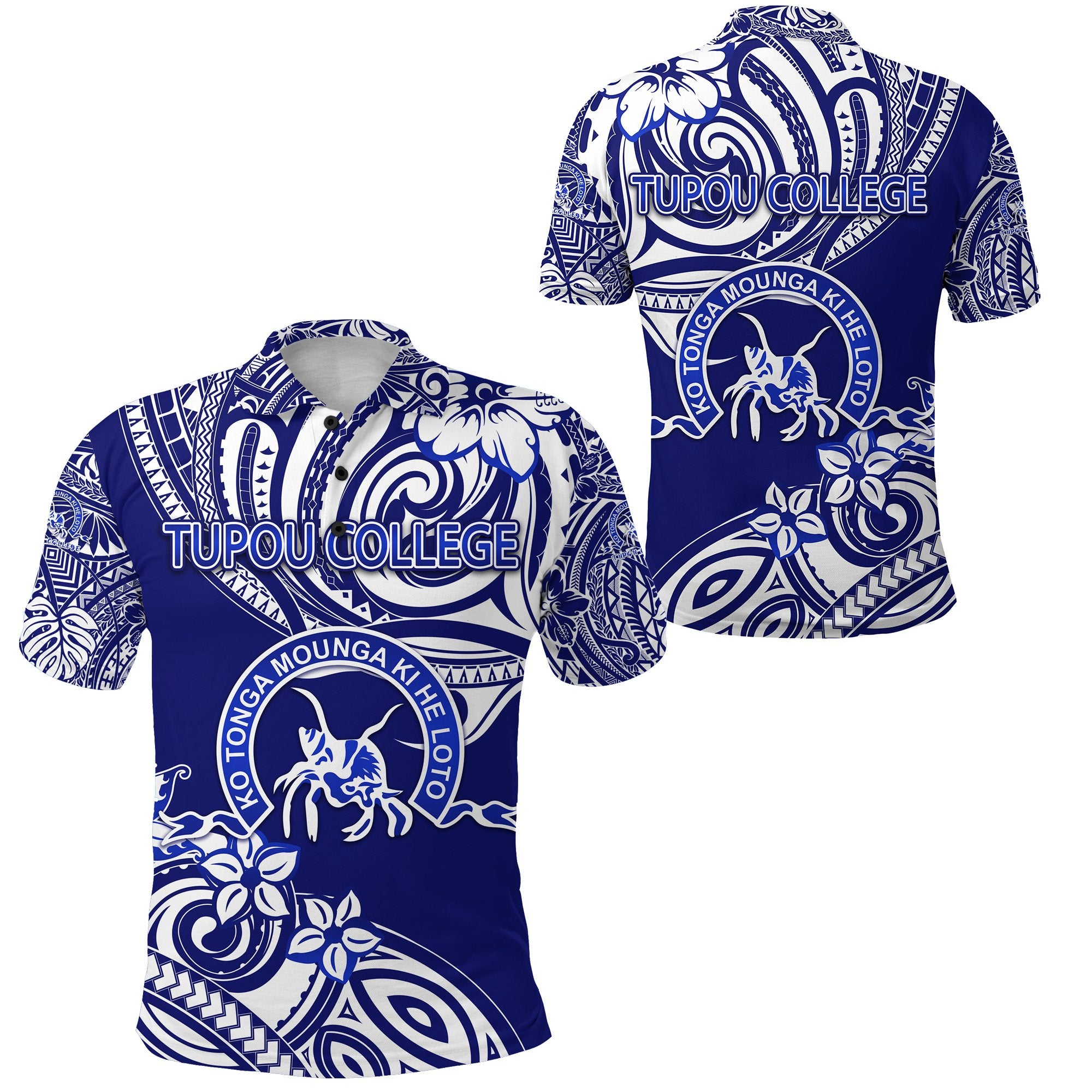 Kolisi Ko Tupou College Tonga Polo Shirt Unique Vibes Blue Unisex Blue - Polynesian Pride