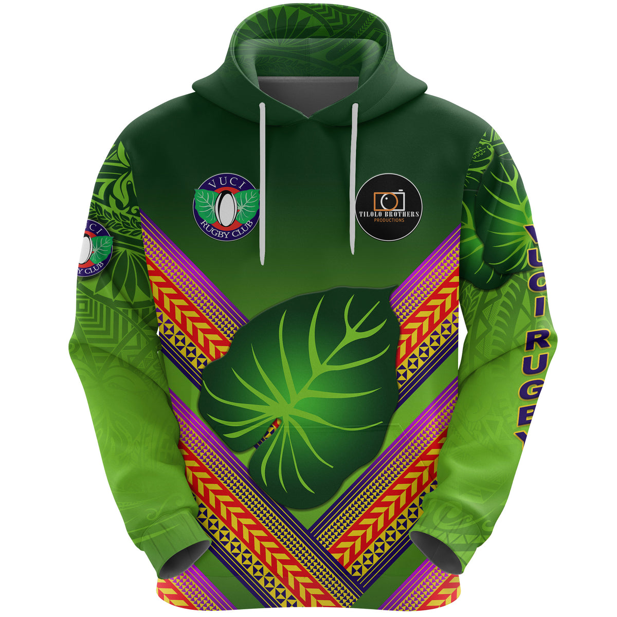 Fiji Vuci Rugby Club Hoodie Creative Style Green LT8 - Polynesian Pride