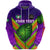 Custom Fiji Vuci Rugby Club Zip Hoodie Creative Style Purple LT8 - Polynesian Pride