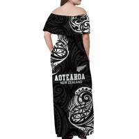 New Zealand Maori Off Shoulder Long Dress Aotearoa Proud LT13 - Polynesian Pride