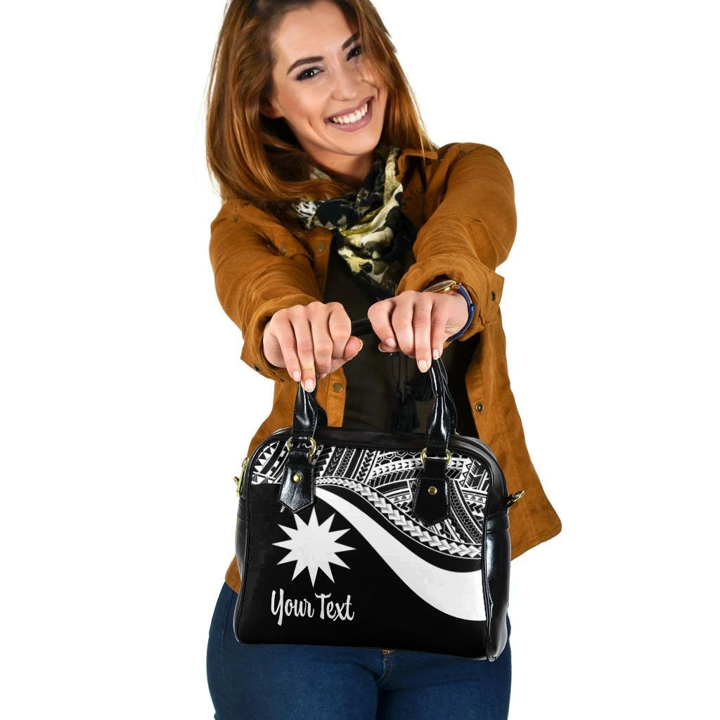 Nauru Custom Personalised Shoulder Handbag - White Polynesian Tentacle Tribal Pattern One Size White - Polynesian Pride