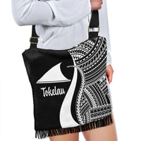 Tokelau Boho Handbag - White Polynesian Tentacle Tribal Pattern - Polynesian Pride