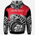 Wallis and Futuna Custom Zip Hoodie Ethnic Style With Round Black White Pattern - Polynesian Pride