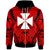 Wallis & Futuna Zip Hoodie Classic Vignette Style Unisex Red - Polynesian Pride