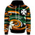 Wallis & Futuna Hoodie Vortex Style Unisex Green Orange - Polynesian Pride