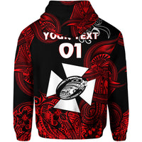 Custom Wallis and Futuna Polynesian Hoodie Unique Style Red LT8 - Polynesian Pride