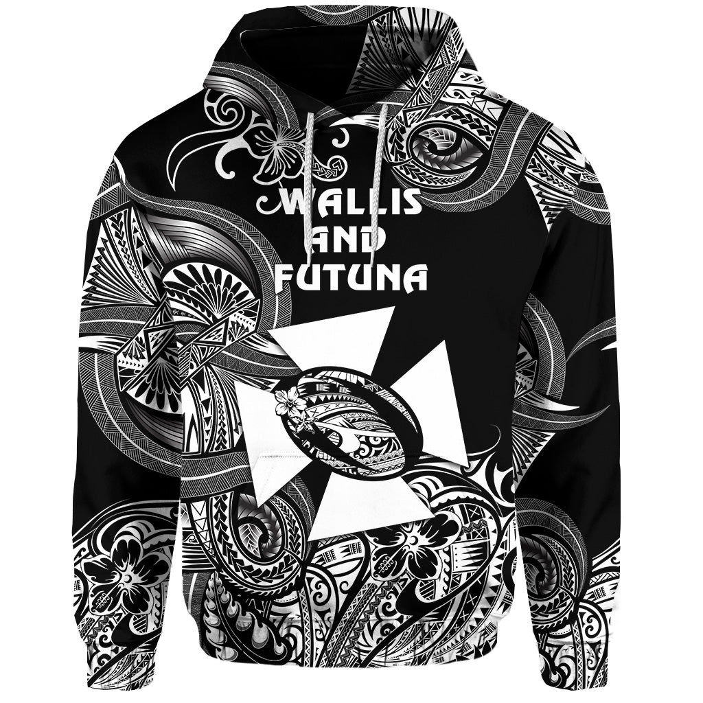 Custom Wallis and Futuna Polynesian Hoodie Unique Style Black LT8 - Polynesian Pride