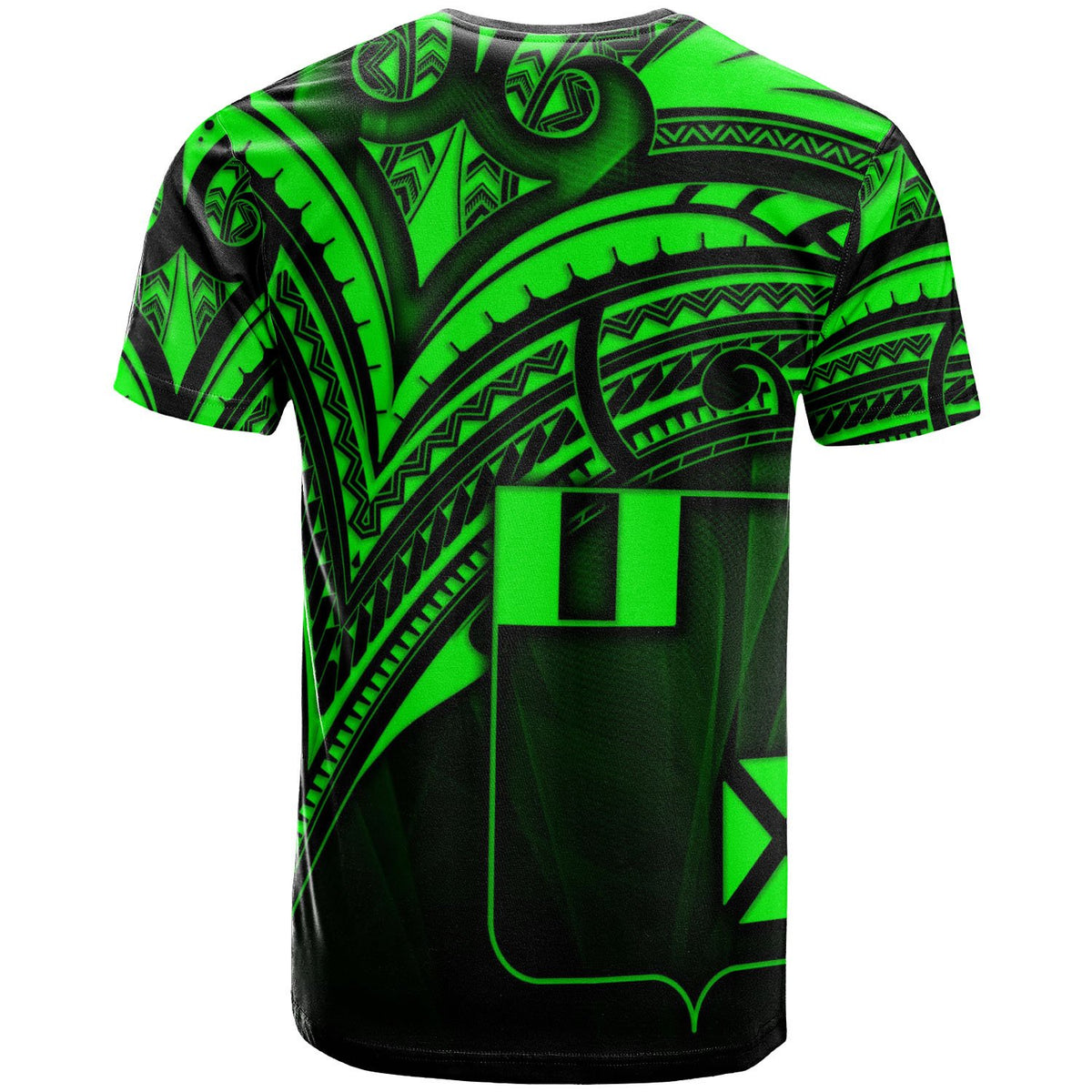 Wallis and Futuna T Shirt Green Color Cross Style - Polynesian Pride