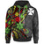 Wallis & Futuna Hoodies Tribal Flower With Special Turtles Black - Polynesian Pride