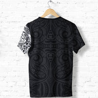 New Zealand Maori T Shirt, Maori Warrior Tattoo Shirt White - Polynesian Pride