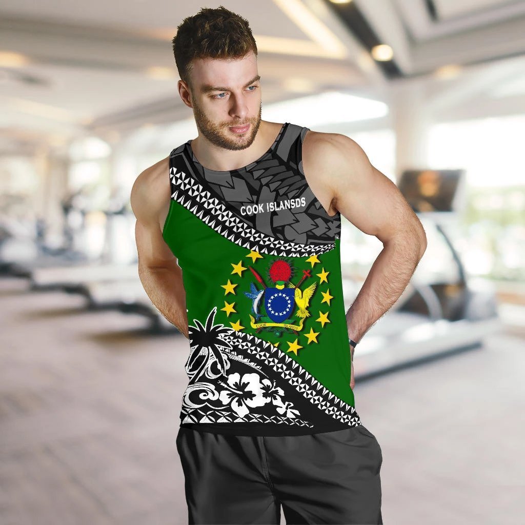 Cook Islands Men Tank Top Fall In The Wave - Polynesian Pride