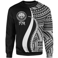 Federated States of Micronesia Sweatshirt - White Polynesian Tentacle Tribal Pattern Unisex White - Polynesian Pride