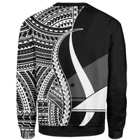 Tokelau Custom Personalised Sweatshirt - White Polynesian Tentacle Tribal Pattern - Polynesian Pride
