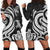 American Samoa Women Hoodie Dress - White Tentacle Turtle White - Polynesian Pride