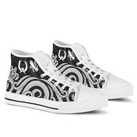 Pohnpei High Top Shoes - White Tentacle Turtle - Polynesian Pride