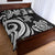 Samoa Quilt Bed Set - White Tentacle Turtle - Polynesian Pride