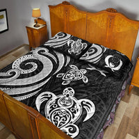 Pohnpei Quilt Bed Set - White Tentacle Turtle - Polynesian Pride