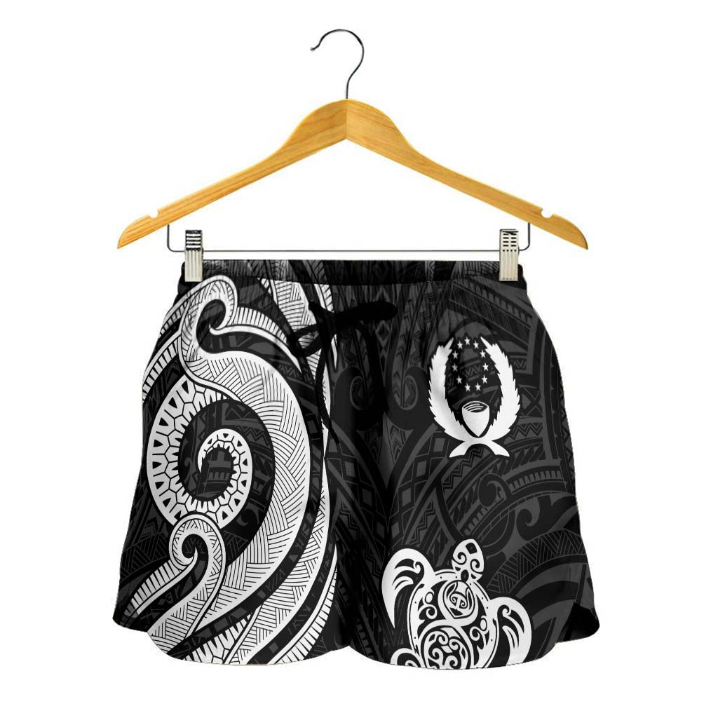 Pohnpei Women's Short - White Tentacle Turtle - Polynesian Pride