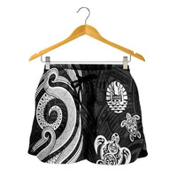 Tahiti Women's Short - White Tentacle Turtle - Polynesian Pride
