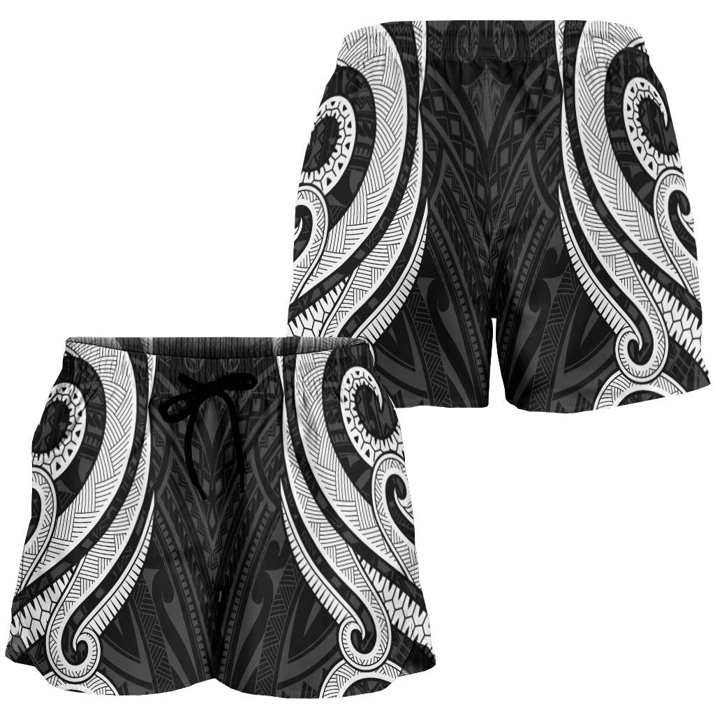 Tuvalu Women's Short - White Tentacle Turtle - Polynesian Pride
