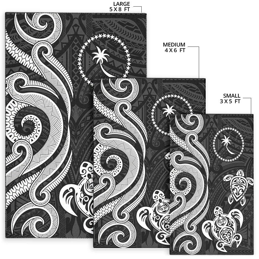 Chuuk Area Rug - White Tentacle Turtle - Polynesian Pride