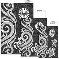 Tahiti Area Rug - White Tentacle Turtle - Polynesian Pride