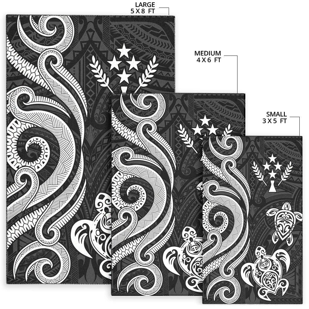 Kosrae Area Rug - White Tentacle Turtle - Polynesian Pride