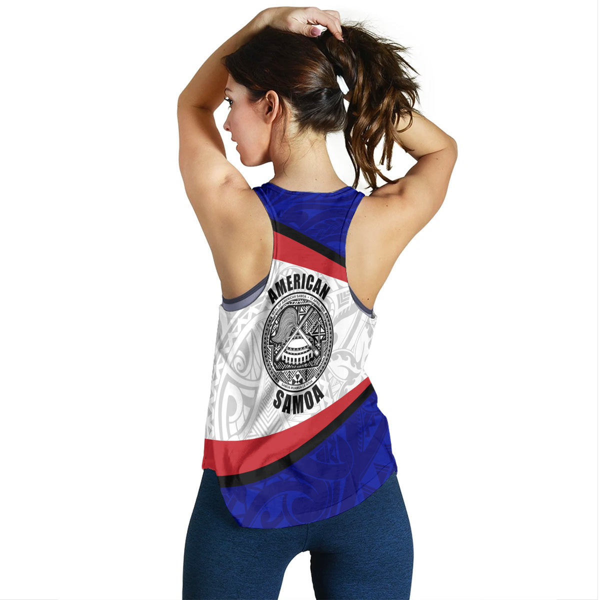 American Samoa Women Tank - American Samoa Polynesian Flag With Coat Of Arms - Polynesian Pride