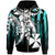 Wallis & Futuna Zip Hoodie Cyan Vertical Stripes Style Unisex Cyan - Polynesian Pride