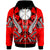 Wallis & Futuna Zip Hoodie Tribal Sun Tattoo Red Color Unisex Red - Polynesian Pride