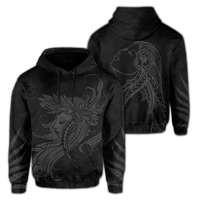 Polynesian Tropic Hula Girl Hibiscus Hawaii Hoodie Gray Unisex Gray - Polynesian Pride