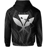 Hawaii King Polynesian Hoodie (Zip up) Durk Style Gray - Polynesian Pride
