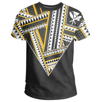 Hawaii T Shirt Football Jersey Style Green and Yellow - Polynesian Pride