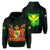 Polynesian Kanaka Maoli Royal Coat of Arms Hawaii Hoodie Green Unisex Green - Polynesian Pride