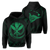 Polynesian Kanaka Shaka Map of Hawaii Hoodie Green Unisex Green - Polynesian Pride