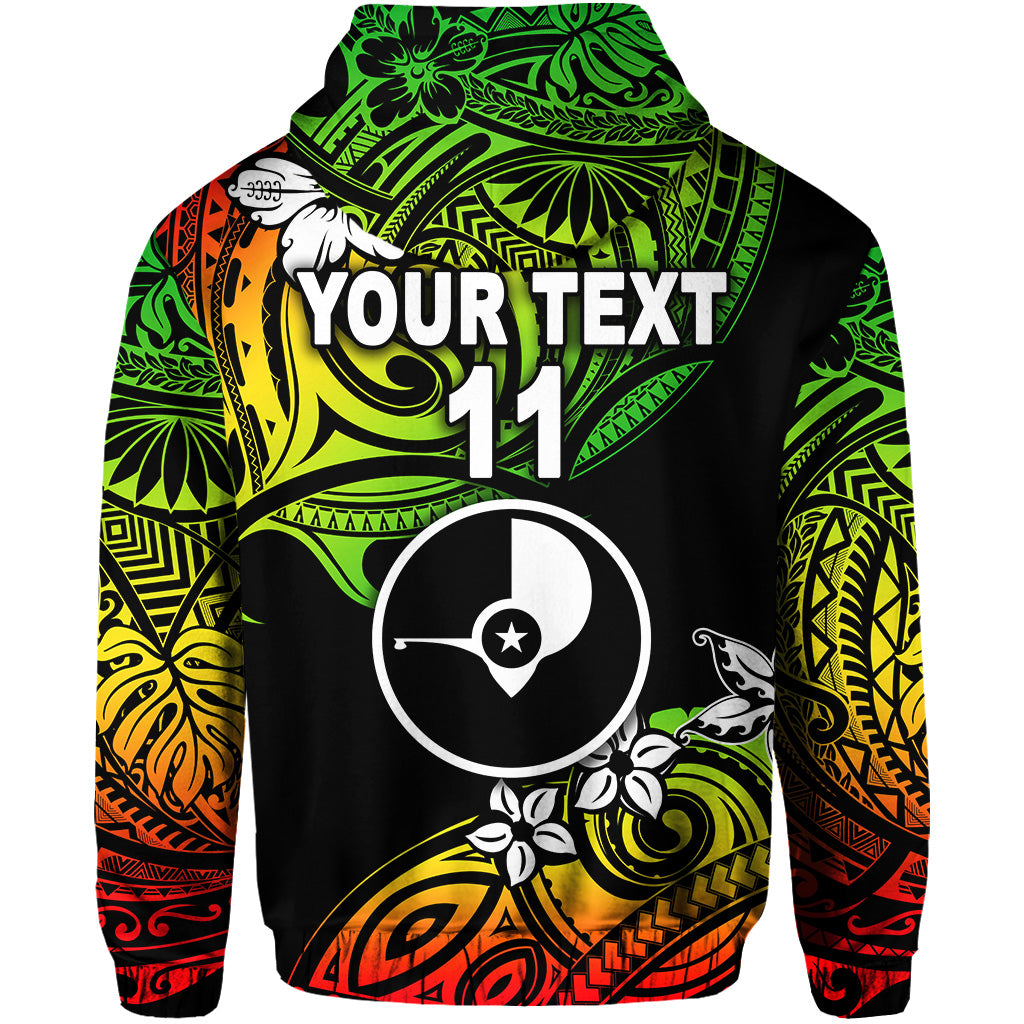 Custom FSM Yap Zip Hoodie Unique Vibes Reggae LT8 - Polynesian Pride