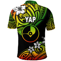 FSM Yap Polo Shirt Unique Vibes Reggae LT8 - Polynesian Pride