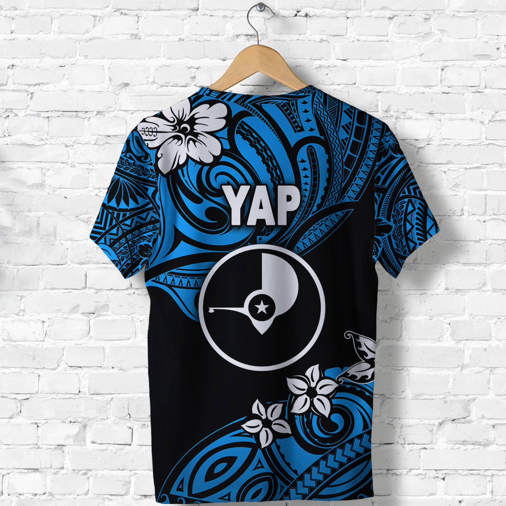 FSM Yap T Shirt Unique Vibes Blue LT8 - Polynesian Pride