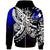 Yap Zip Hoodie Tribal Jungle Pattern Blue Color Unisex Blue - Polynesian Pride