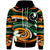 Yap Zip Hoodie Vortex Style Unisex Green Orange - Polynesian Pride